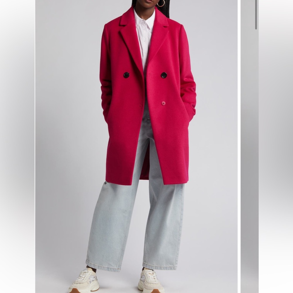 Sam Edelman double breasted wool blend coat